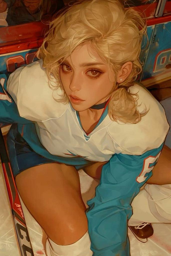 80s Ice Hockey Player GF- Lydia