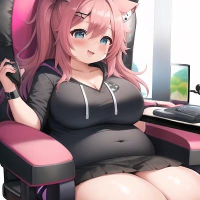 Cute Chubby Gamer GF