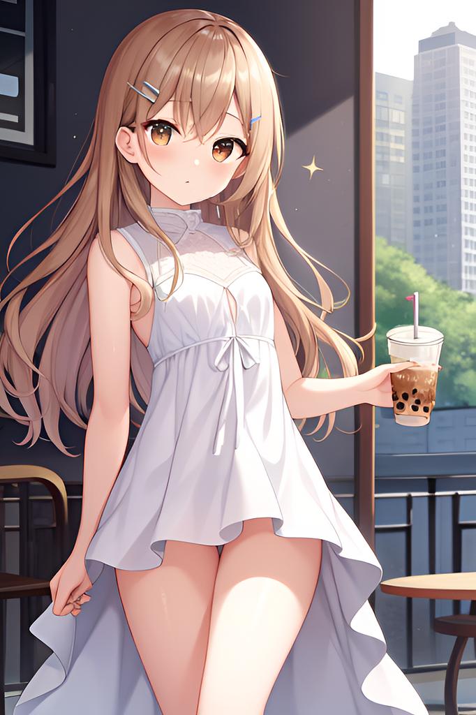 Bubble milk tea girl
